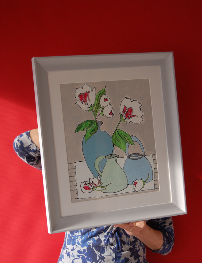 Falling Buds, Acrylic on Canvas by David Hawthorne